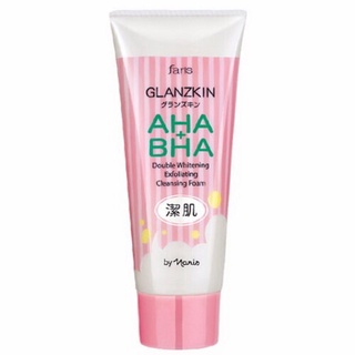 Faris Glanzkin AHA + BHA Cleansing Foam 80g. ฟาริส โฟมล้างหน้า ล้างหน้า ทำความสะอาดผิวหน้า ดูแลผิวหน้า หน้าใส ล้างหน้า