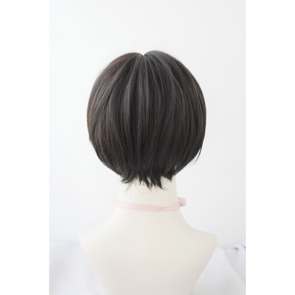 วิกผมสั้น  พร้อมส่ง วิกผม พรีเมี่ยม ซอยผมสั้น น่ารักๆ สไตล์เกาหลียาว 28cm วิกผมสวยราคาถุกแถมnetฟรี