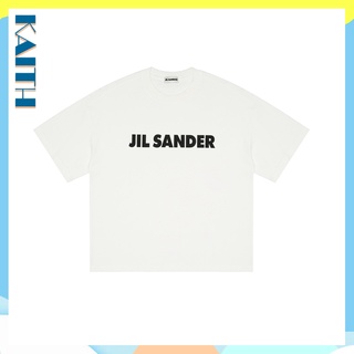 เสื้อยืดอินเทรนด์ผู้ชายอินเทรนด์ผู้หญิงพร้อมส่ง JIL SANDER เสื้อยืดแขนสั้น ผ้าฝ้าย พิมพ์ลายตัวอักษร สไตล์วินเทจ พลัสไซซ์