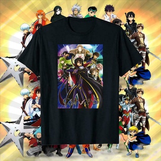 เสื้อยืดผ้าฝ้ายพิมพ์ลายขายดี เสื้อยืด พิมพ์ลายกราฟฟิค โปสเตอร์ Geass สไตล์คลาสสิก สุดเท่ ราคาถูก สําหรับผู้ชาย