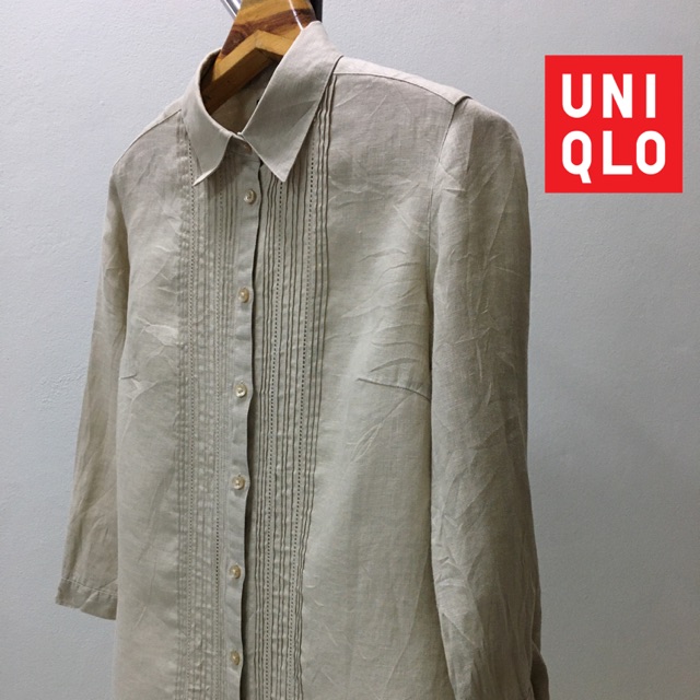 เสื้อเชิ้ต UNIQLO Premium Linen แท้💯