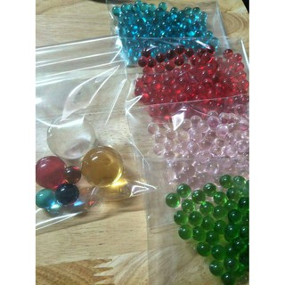 ลูกแก้ว ใส ขนาด 8 mm. คุณภาพดี โดนแดด น้ำได้ สีไม่ลอก