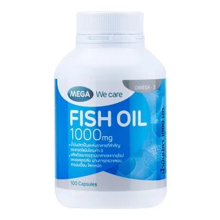 🐋ส่งดีส่งไว🐋 Mega We Care Fish Oil 1000มก 30/100แคปซูล (1ขวด) น้ำมันปลา 1000 มก.