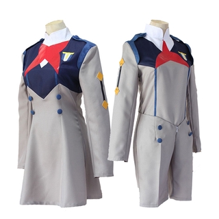 Anime DARLING in the FRANXX Cosplay Costume ICHIGO CODE 015 Dress HIRO CODE 016 Tops Shorts School Uniform Sets