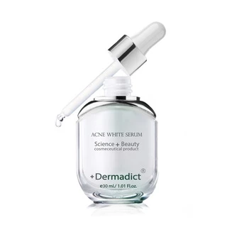 DERMADIC ตบสิวกระเจิง A30 พลังผิวฉ่ำหน้าใส+สิวแพ้แมส เดิมมาดิก แอคเน่ ไวท์ ซีรั่ม 30 มล.สูตรผิวที่มีสิวบอบบาง แพ้ง่าย