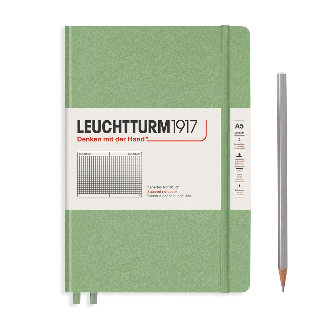 Leuchtturm1917 Notebooks Hard Cover “Sage” สมุดโน๊ต Leuchtturm1917 สีเขียว