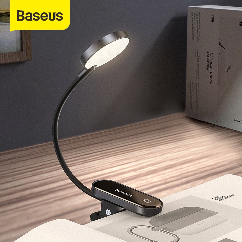 baseus โคมไฟ LED แบบคลิป สำหรับอ่านหนังสือ ชนิดชาร์จ for แล็บท็อป