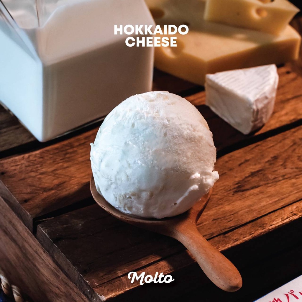 Molto ไอศกรีม รสนมฮอกไกโด ชีส 16 ออนซ์ - Molto Premium Gelato - Ice cream Hokkaido Cheese 16 oz. ‼️ซ