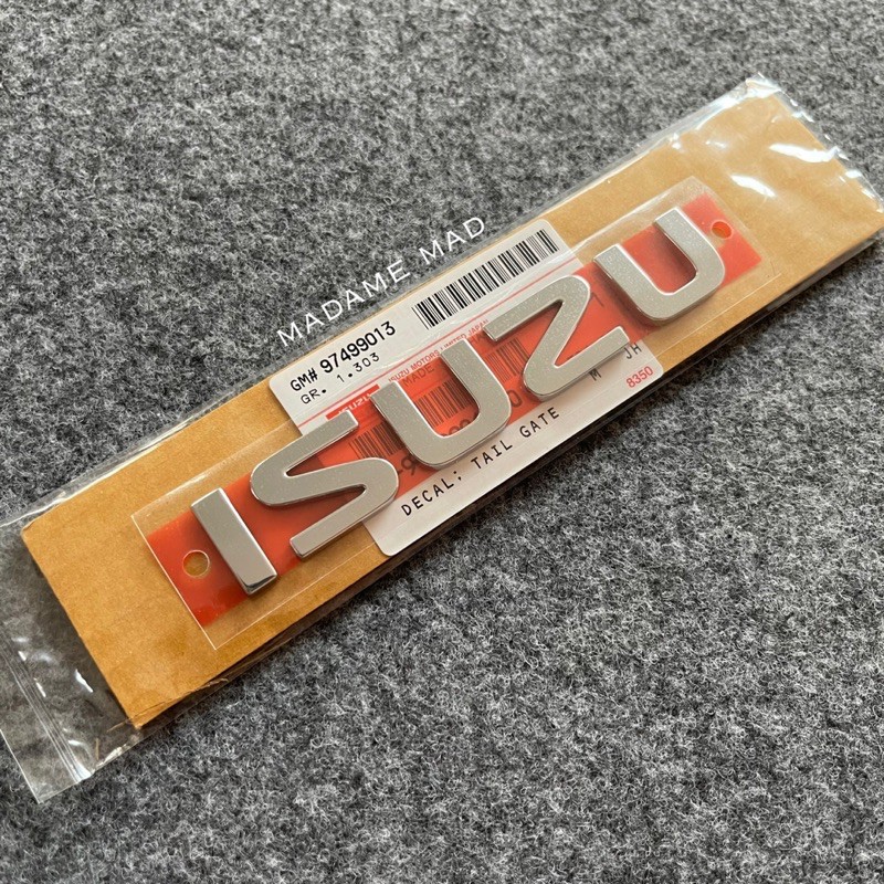 แท้ศูนย์ % โลโก้ ISUZU D-MAX 2020-2024 ติดท้าย ขนาด 12.5x2.2cm (ANY-8-97499013-0)