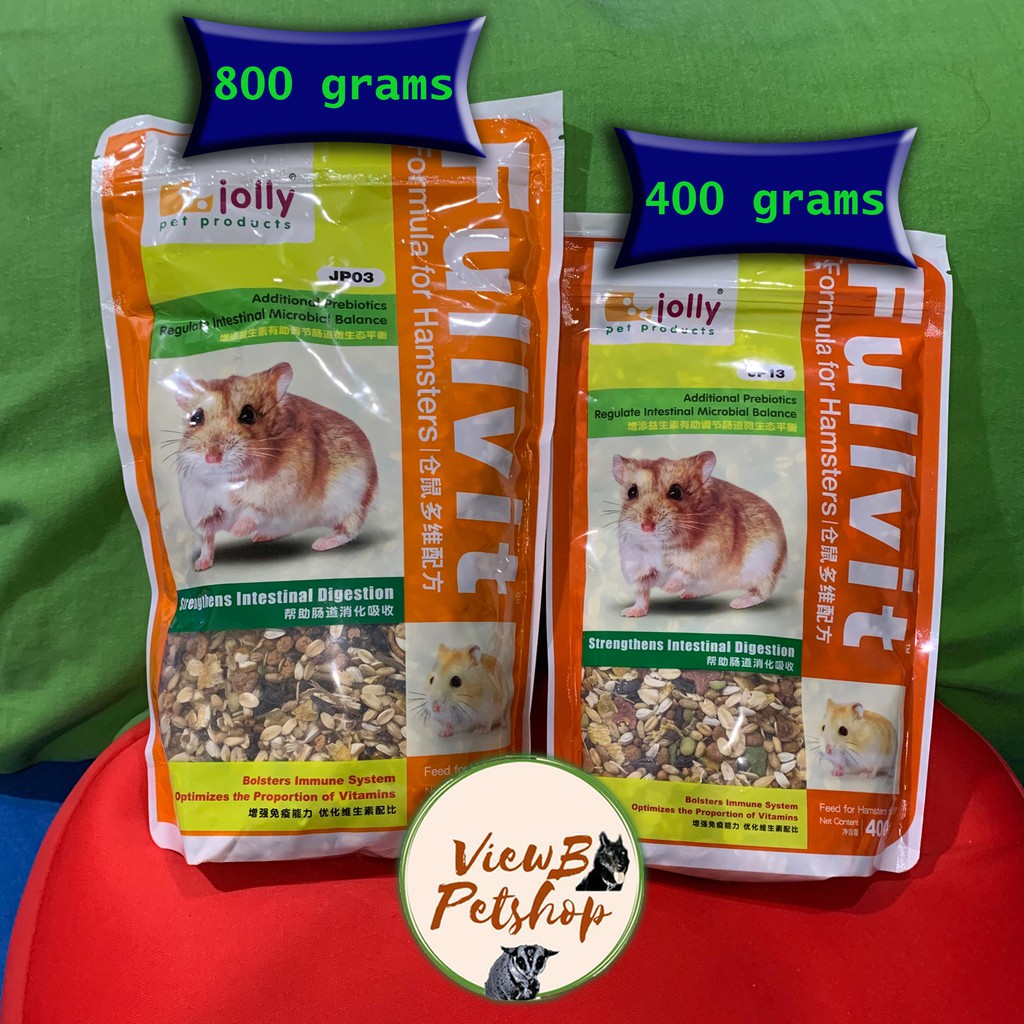 [Jolly] Fullvit อาหารแฮมสเตอร์ สูตรวิตามินจัดเต็ม 400,800 กรัม Formula For Hamsters (JP03,JP13) EXP : 19/8/2025