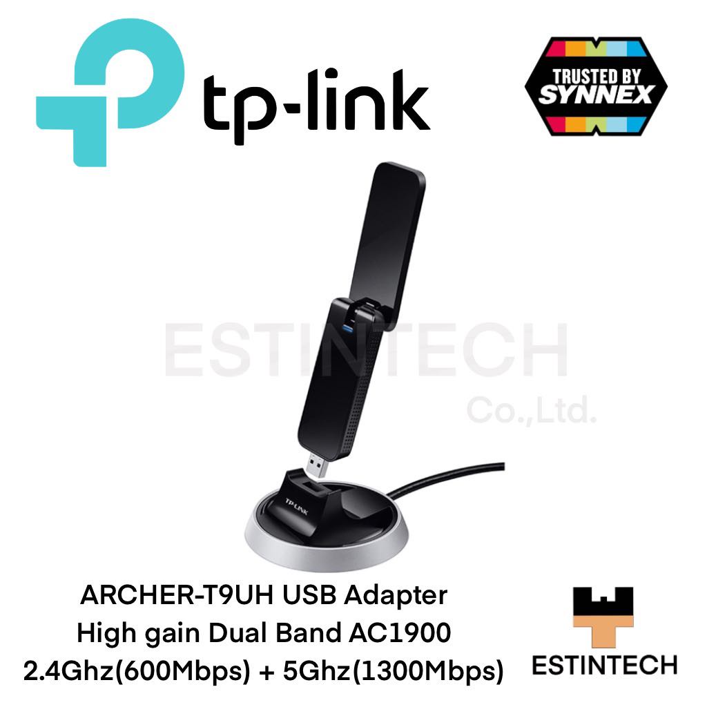 Wireless USB Adapter (ยูเอสบีไวไฟ) TP-Link ARCHER-T9UH High gain Dual Band AC1900 ของใหม่