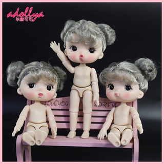 Ob11 ตุ๊กตา BJD 1/12 12.8 ซม. ตา 3D ข้อต่อขยับได้ 12 ข้อต่อ สีขาว สําหรับเด็กผู้หญิง