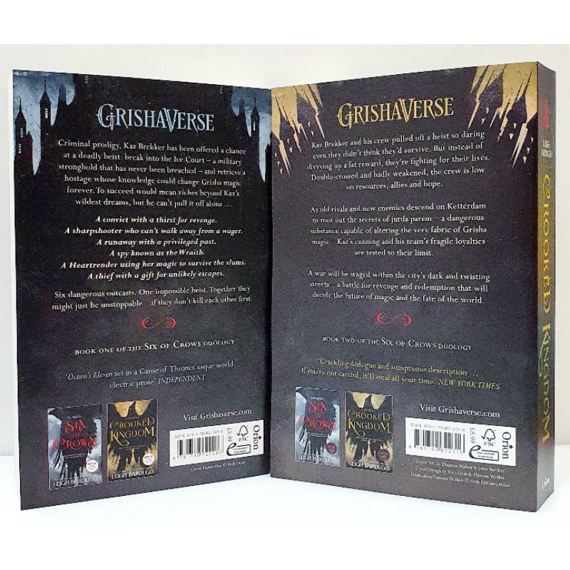 Grishaverse Shadow and Bone Siege and Storm Ruin and Rising Six of crow ...