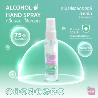 Clean Alcohol สเปรย์แอลกอฮอล์ล้างมือ Alcohol Hand Spray