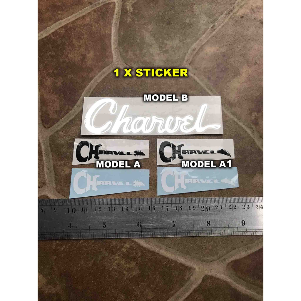 Charvel กีตาร์สติกเกอร์ Headstock Decal กีตาร์ไฟฟ้าอะคูสติก Stratocaster Lespaul Telecaster