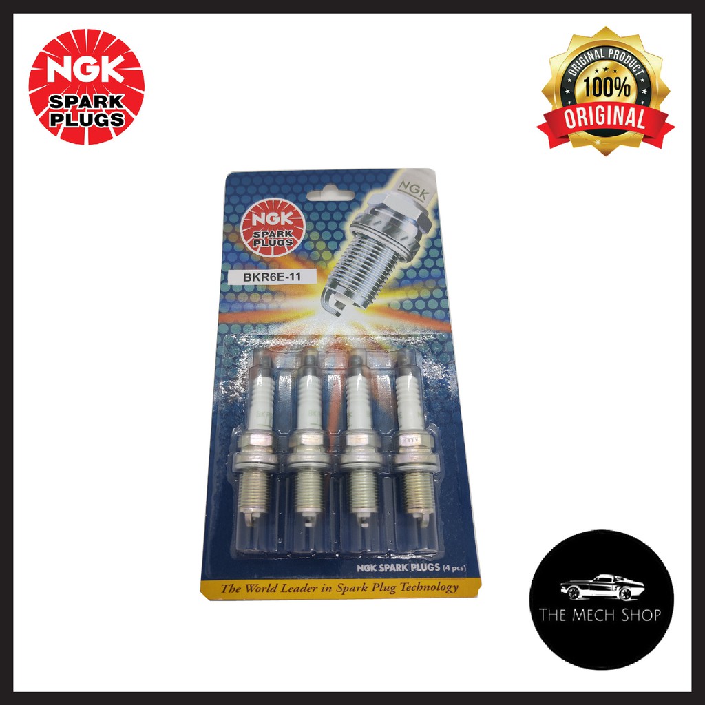 NGK Proton Wira 1.6 Waja 1.6 1.8 Perdana Nissan Toyota Spark Plug BKR6E-11 BKR6E11 (หัวเล็ก) (4 ชิ้น