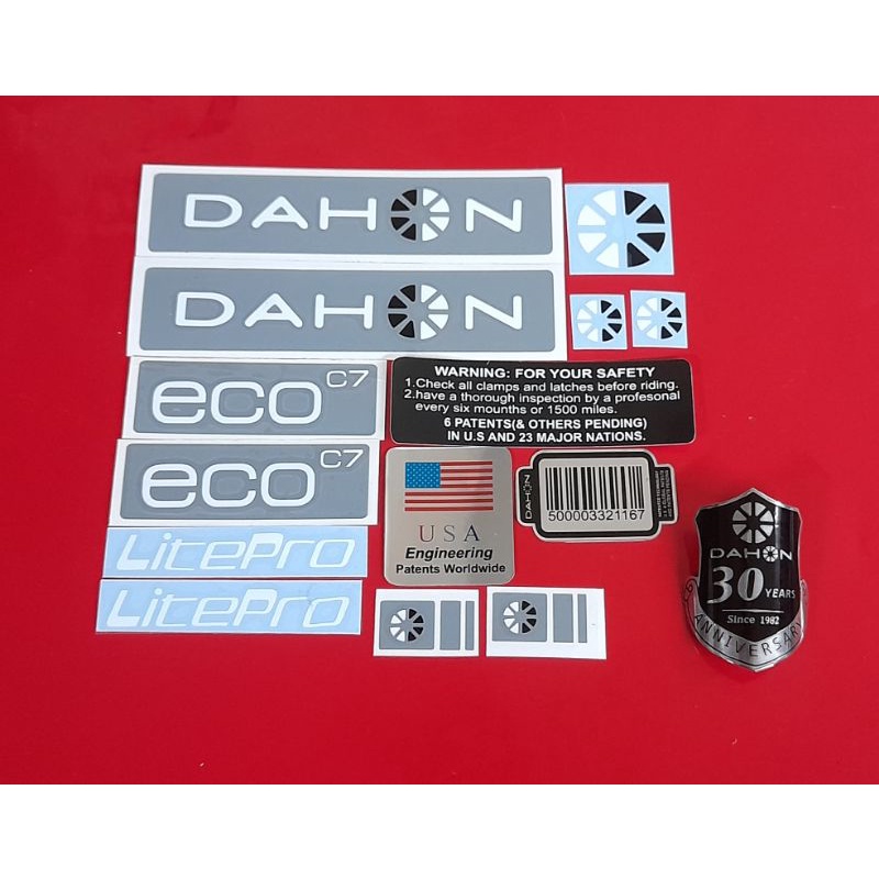 สัญลักษณ์จักรยาน Dahon 30th แบบกําหนดเอง + สติ๊กเกอร์ Dahon Eco Sepeds