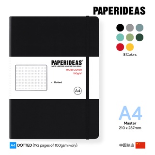 Paperideas A4 Dotted Hardcover Notebook - สมุดโน๊ตเปเปอร์ไอเดีย ปกแข็งลายจุด ขนาด A4