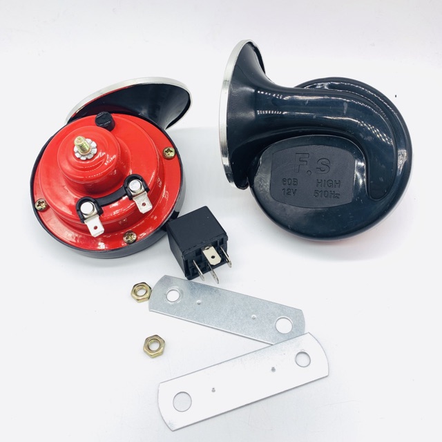 แตรหอยทากไฟฟ้า 12V HORN-FS 156 เสียงดัง 110DB สำหรับรถยนต์ และมอเตอร์ไซค์ เพิ่มความปลอดภัย