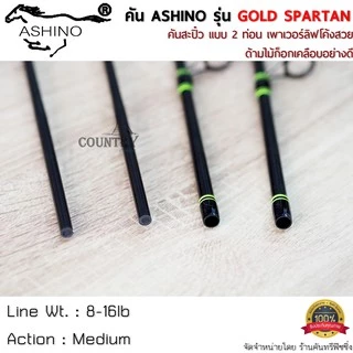 ASHINO รุ่น GOLD SPARTAN คันเบ็ดตกปลา 2 ท่อน ด้ามไม้ก็อกเคลือบอย่างดี