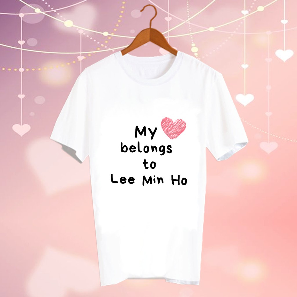 เสื้อยืดสีขาว สั่งทำ Fanmade แฟนเมด แฟนคลับ ศิลปินเกาหลี CBC78 Lee Min Ho Love