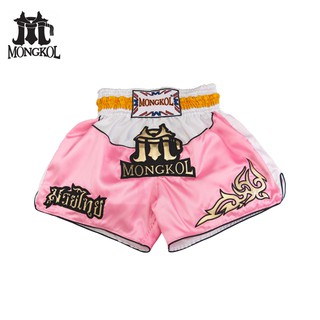 🇹🇭 Boxing Shorts กางเกงมวย กางเกงมวยไทย กางเกงชกมวย กางเกงผ้าซาติน สีชมพู กางเกงนักมวย