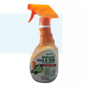 Tropiclean Natural Flea &amp; Tick natural Spray (16 oz.) ทรอปิคลีน สเปรย์กำจัดเห็บหมัด (16 ออนซ์)