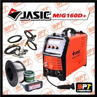 เครื่องเชื่อม JASIC รุ่น MIG160D+ 3 ระบบ  MIG / MMA / TIG  ฟรีลวดเชื่อมฟลั๊กคอร์ ไม่ใช้CO2+น้ำยาล้างหัวมิก+แว่นตาเชื่อมอ