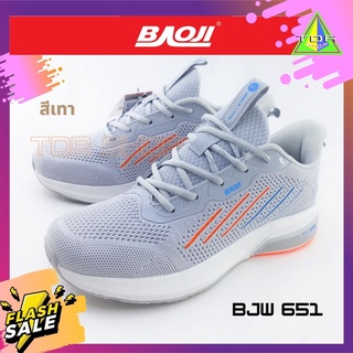 Baoji รุ่น BJW 651 รองเท้าผ้าใบ ผูกเชือก ใส่วิ่ง สำหรับ ผู้ชาย ใส่เที่ยว น้ำหนักเบา