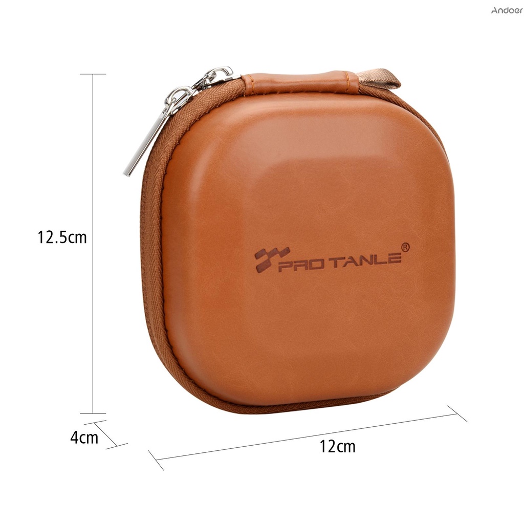 Pro Tanle เคสกระเป๋าหนัง Pu แข็ง กันฝุ่น เก็บฟิลเตอร์ได้ถึง 82 มม. สําหรับฟิลเตอร์ Uv Cpl Nd 5 ชิ้น