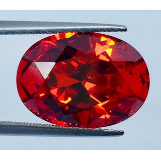 19.85 ct คิวบิกเซอร์โคเนีย Cubic Zirconia Oval Orange Color Loose Gemstone For Fine Jewelry