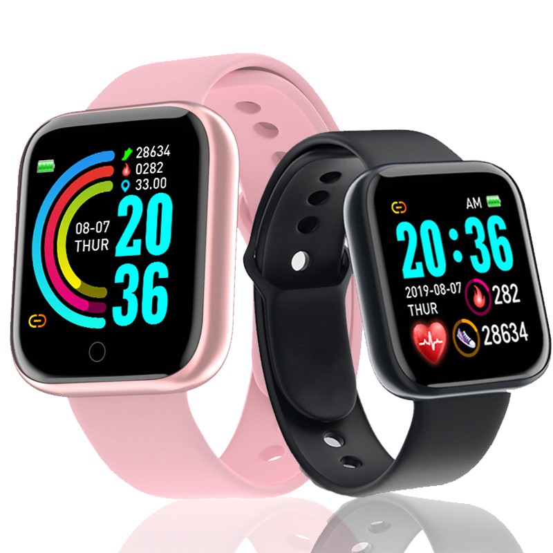 [พร้อมกล่อง]Y68 / D13 Smartwatch Fitness Tracker 1.3 นิ้วกีฬากันน้ํา Heart Rate Monitor ผู้ชายสร้อยข