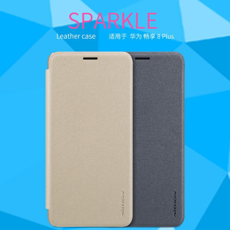 เคส Huawei Y9 (2018) Nillkin Sparkle Series Leather case(ฝาพับ) / Huawei Enjoy 8 Plus