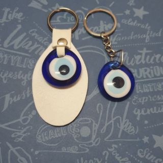 (นำเข้าจากตุรกี) Evil eye keychain เครื่องรางป้องกันสิ่งชั่วร้าย