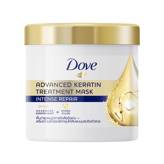 DOVE Advanced Keratin Treatment Mask Intense Repair โดฟ แอดวานซ์ เคราติน ทรีทเม้นท์ มาส์ก 180 มล.