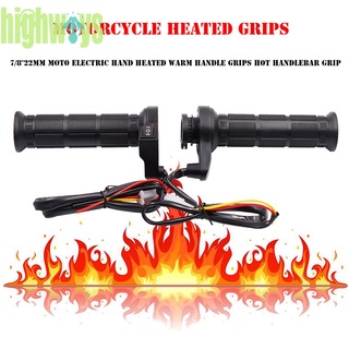 ❤Ready Stock❤1 Pair 12V Motorcycle Heated Handlebar Grips Warmth Electric Handle Grip