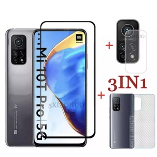 3in1 ฟิล์มเลนส์กล้อง + ฟิล์มกระจกเต็มจอ+ ฟิล์มหลัง For Xiaomi Mi 10T 11T Note10S Redmi 9T 9A Redmi10 Note9 Note9S