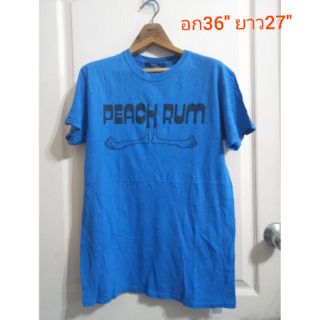 เสื้อยืดสีน้ำเงิน PEACH RUM "UNION" M