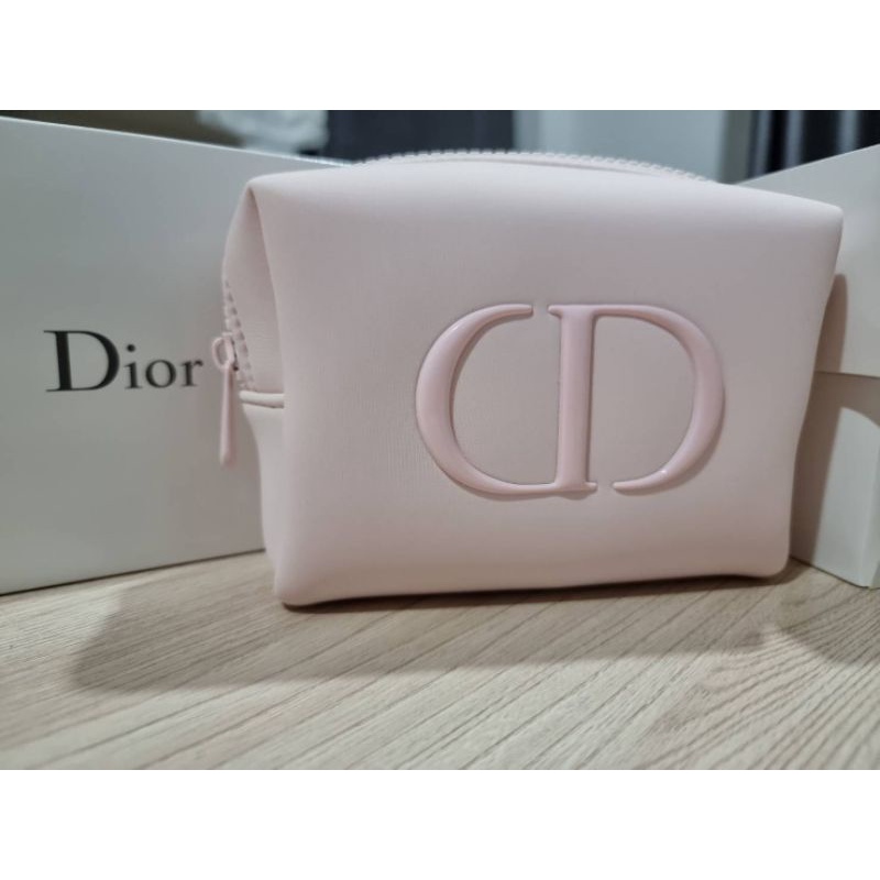 พร้อมส่งแท้ 💯% Dior Cosmetic Bag กระเป๋าดิออร์สีชมพู