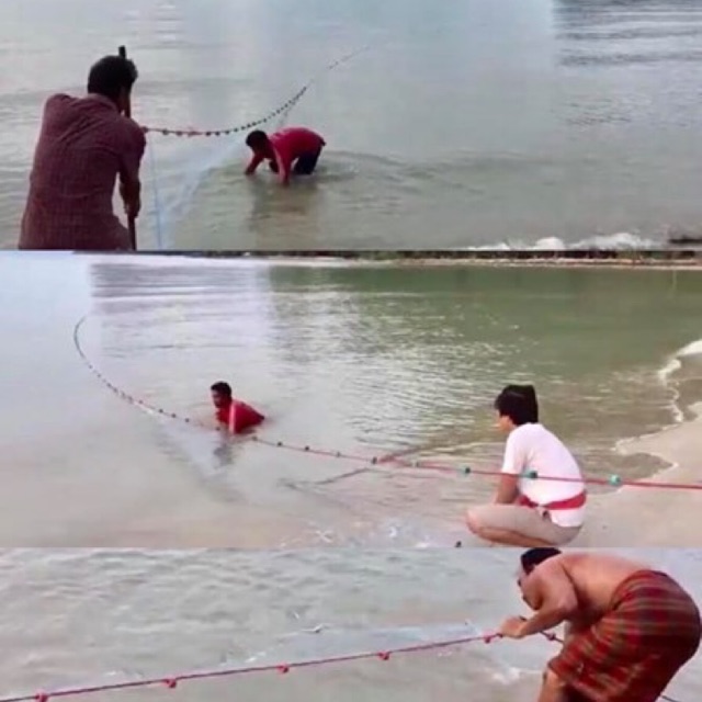 อวนลากชายหาด #จับปลาริมฝั่ง แบบสำเร็จพร้อมใช้ ⭐️ตา 3.5 เซ็น ลึก 1.8 เมตร ยาว 100-120 เมตร