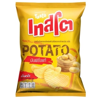 เทสโต มันฝรั่งทอดกรอบแผ่นหยัก 69 กรัม เทสโต้ มันฝรั่งทอดกรอบ รสดั้งเดิม Testo Potato Chip