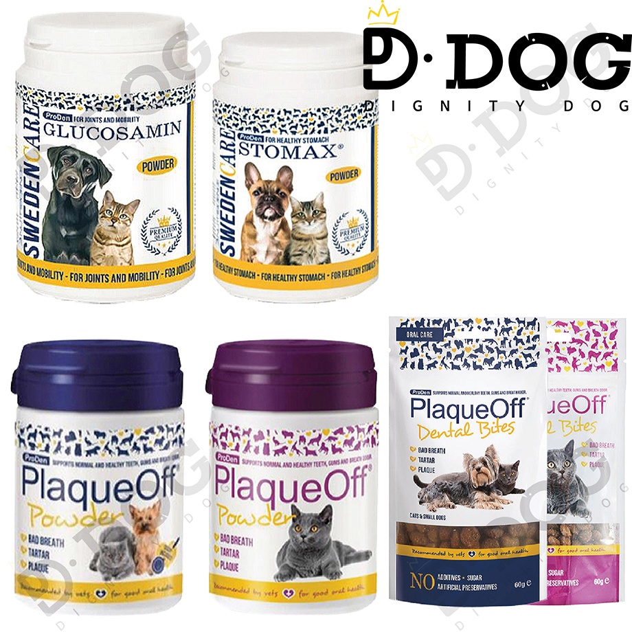 【 PRODEN 】 Plaque Off อุปกรณ์สำหรับสัตว์เลี้ยงสุนัขฟันแมวทันตกรรม Care Powder 40g Glucosamin 100g Promax ย่อยอาหารสำหรับสัตว์เลี้ยง 63g ทันตกรรมกัด 60g treats ประเภท Oral Care ยาสีฟันสูตรเกลือผสมฟลูออไรด์ผสานพลังสมุนไพรฟันขาวสะอาดลดกลิ่นปาก