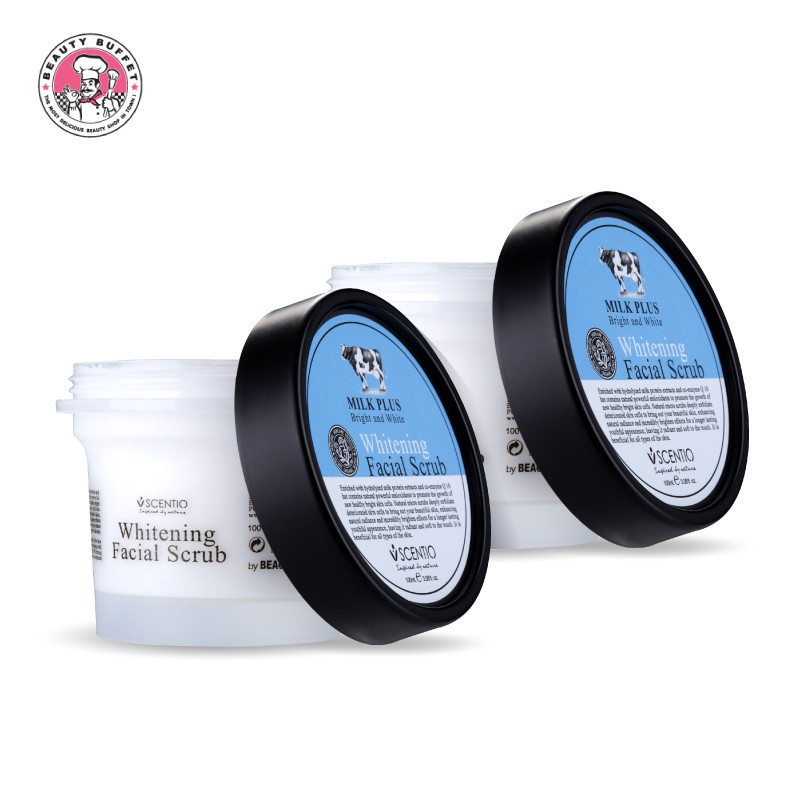 [ซื้อคู่ราคาพิเศษ!] BEAUTY BUFFET SCENTIO MILK PLUS WHITENING Q10 FACIAL SCRUB (100ML.)