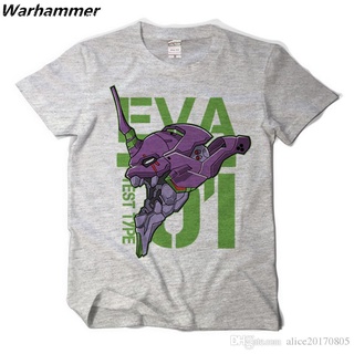 เสื้อยืดผ้าฝ้ายพิมพ์ลายใหม่สไตล์ขายร้อนเสื้อยืด EVA Neon Genesis Evangelion Anime Fan พิมพ์ Men T-shirt