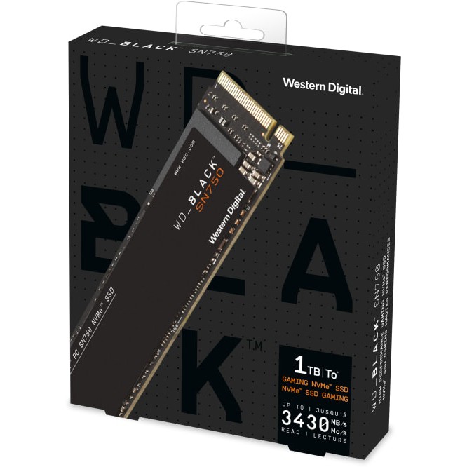 1 TB SSD  WD BLACK SN750 PCIe/NVMe M.2 2280 (WDS100T3X0C)