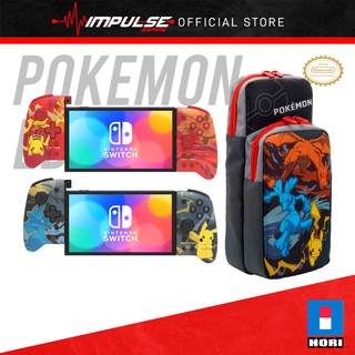 Hori NSW Nintendo Switch Pokemon Charizard, Lucario &amp; Pikachu Edition อุปกรณ์เสริม แผ่นแยก Pro / กระเป๋าผจญภัย