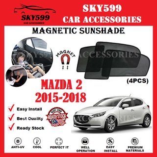 ม่านบังแดดแม่เหล็ก Mazda 2 Sedan/Hatchback 2015-2018 Epic [4 ชิ้น]