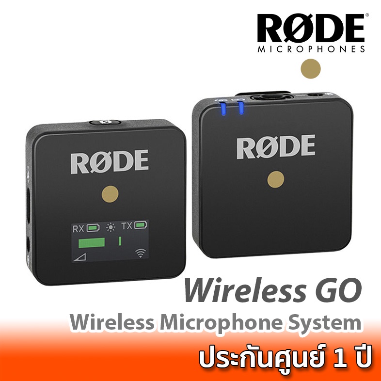 RODE Wireless GO Compact Wireless Microphone System ชุดไมค์ไร้สาย ไมค์ไวเลสติดกล้อง พร้อมขนแมวกันลม