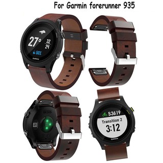 สายนาฬิกาข้อมือหนังสําหรับ garmin forerunner 935 gps