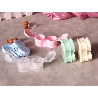พร้อมส่ง ตลับคอนแทคเลนส์ 2 ชั้น​​ สีพาสเทล (ปากคีบและตัวจุ๊บ)